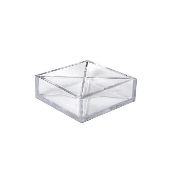 6" Square Tray Four Compartment Desk Organizer, 2-Pack