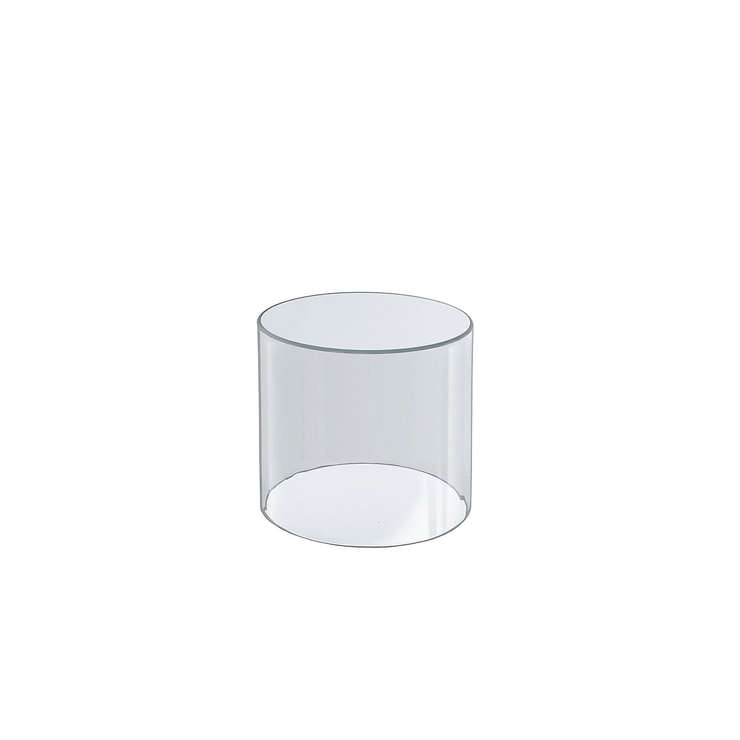Clear Acrylic Cylinder Container and Riser, 6"W x 6"H