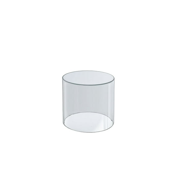 Clear Acrylic Cylinder Display, Plastic Round Container and Riser, 6"W x 6"H