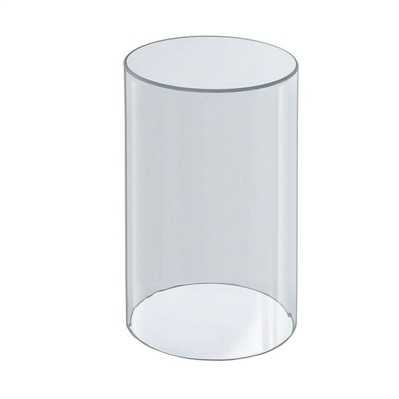 Clear Acrylic Cylinder Display, Plastic Round Container and Riser, 6"W x 10"H