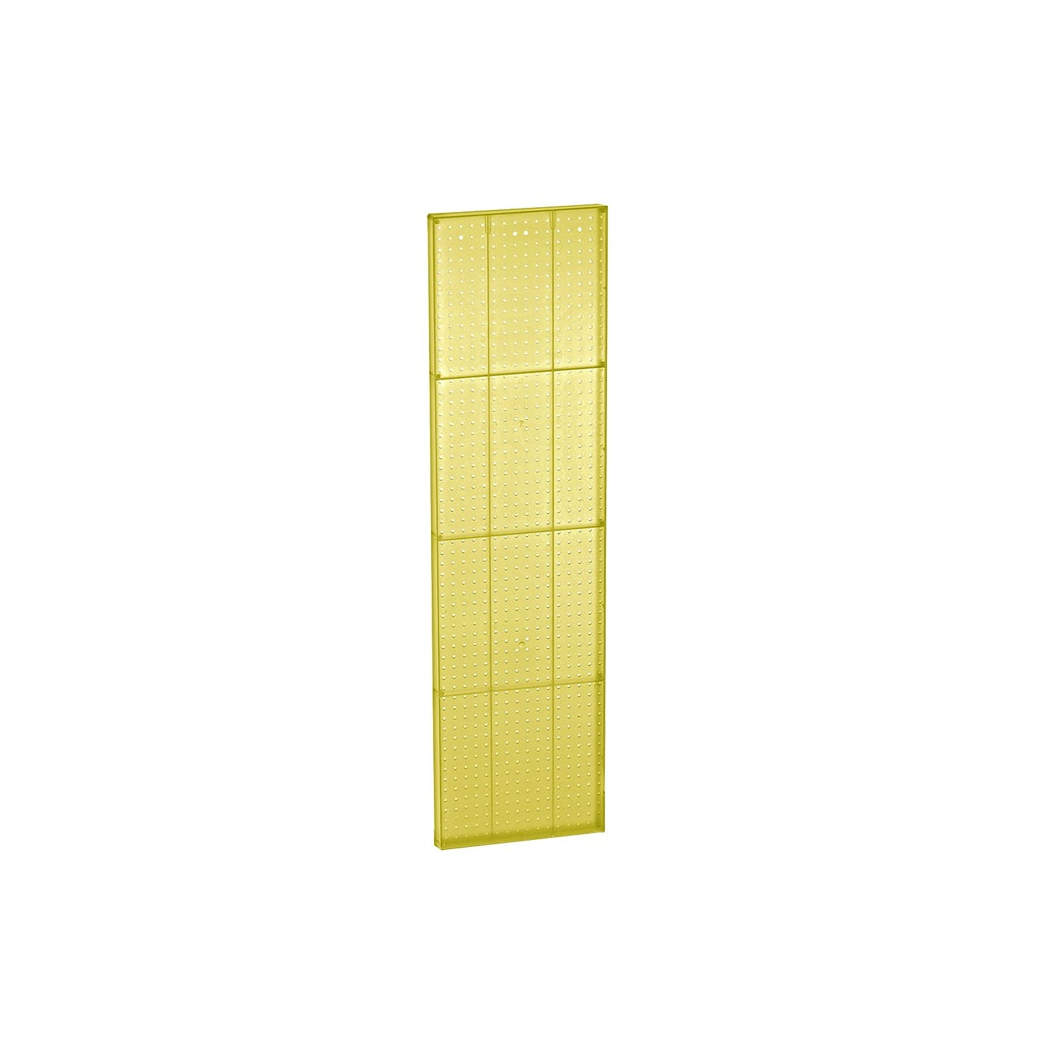 Translucent Yellow Plastic Pegboard Wall Panel, 60" x 16", 2-Pack