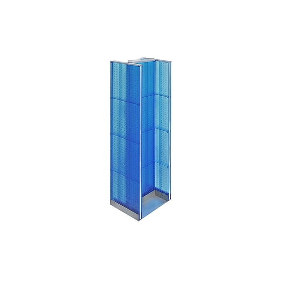 Azar Displays 60" x 16" Pegboard Floor Display H-Spinner Blue 700430-BLU