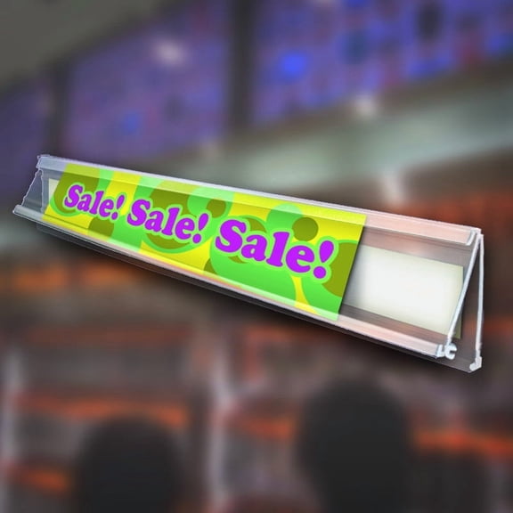72"L x 1.25" H Clear Flip Up C-Channel, 5-Pack