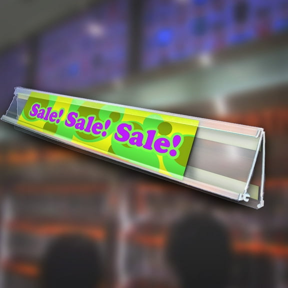 72"L x 2.25" H Clear Flip Up C-Channel, 5-Pack