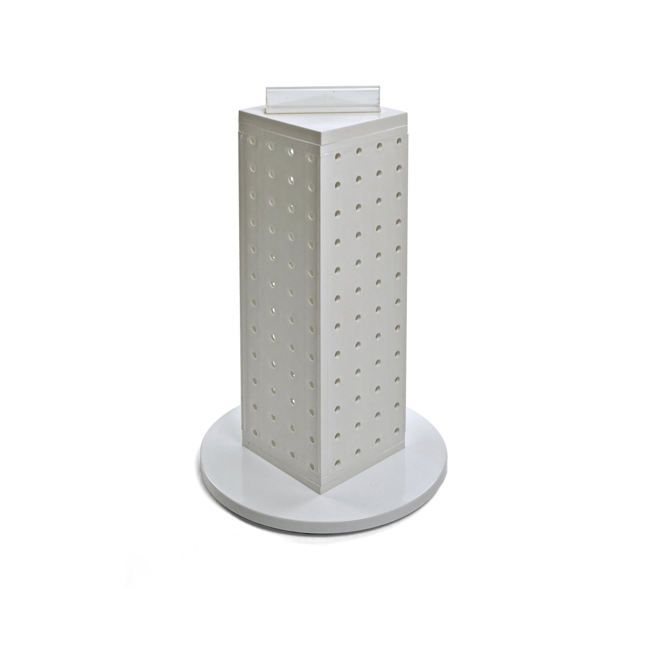 Azar Displays 700220WHT White Foursided 4"W x 12"H Pegboard Tower
