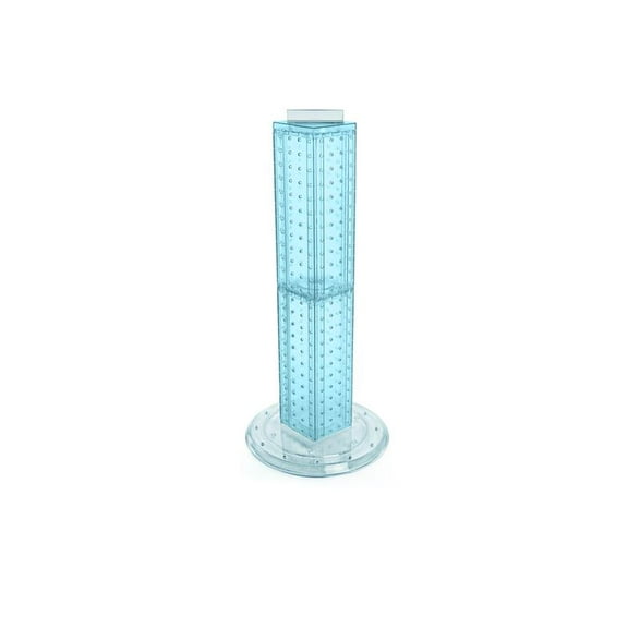Four-sided 4"W x 24"H Pegboard Tower with Revolving 9" Base