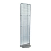 Azar Displays 700250-CLR Clear Two-Sided Pegboard Floor Display on Revolving Base. Spinner Rack Stand. Panel Size: 16"W x 60"H