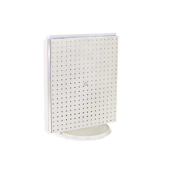 Azar Displays 700500-WHT White Revolving 16"W x 20.25"H Pegboard Counter Display