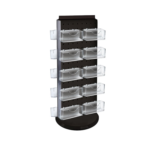 20 Pocket, Revolving Pegboard Gift Card Kit for Countertop 8"W x 21"H