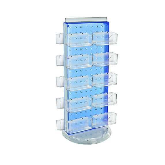 20 Pocket, Revolving Pegboard Gift Card Kit for Countertop 8"W x 21"H