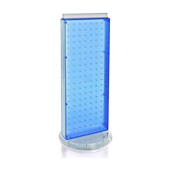 Azar Displays 700509-BLU Blue Non-Revolving 8"W x 20.75"H Pegboard Counter Display