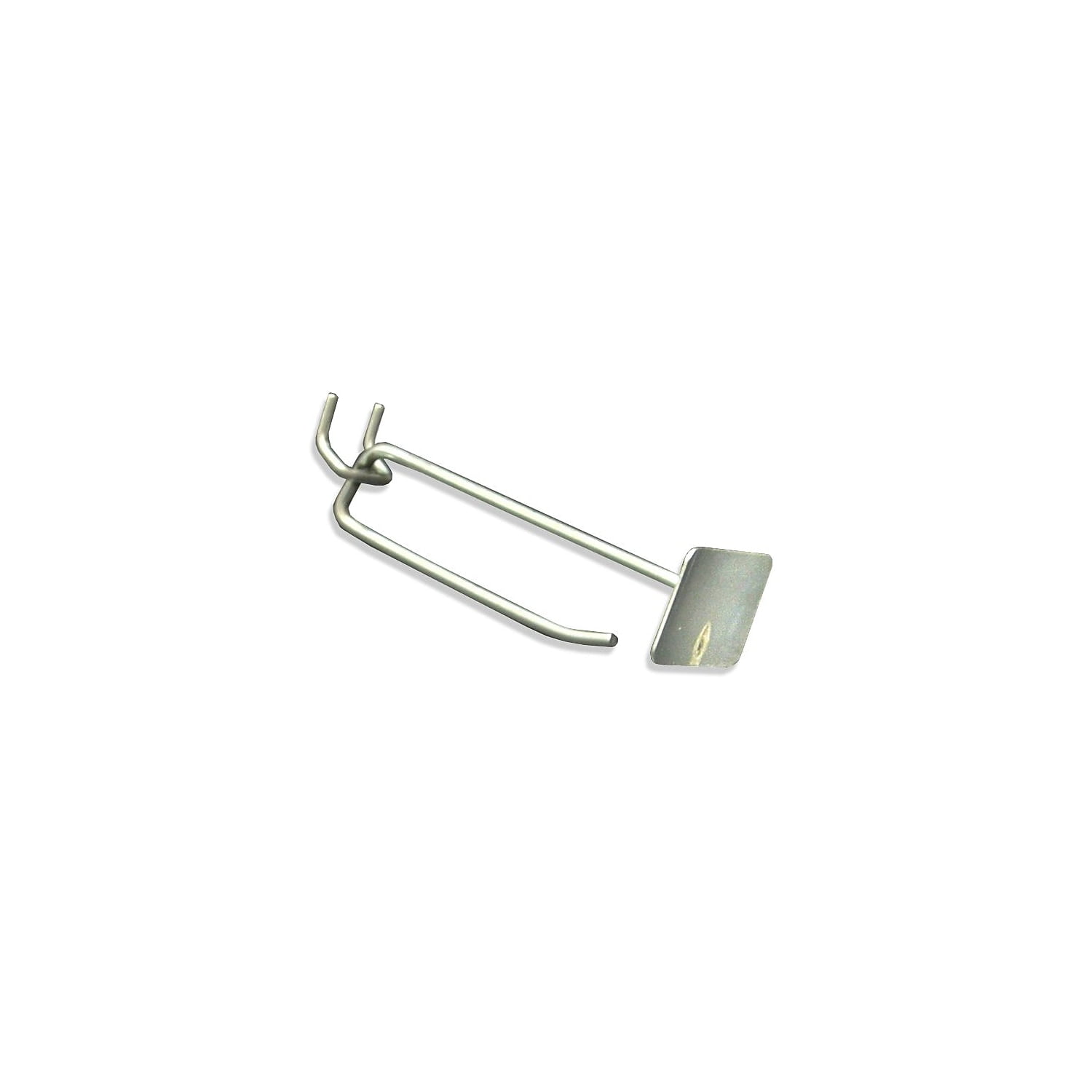 4-inch Galvanized Metal Wire Pegboard Hook with Label Holder