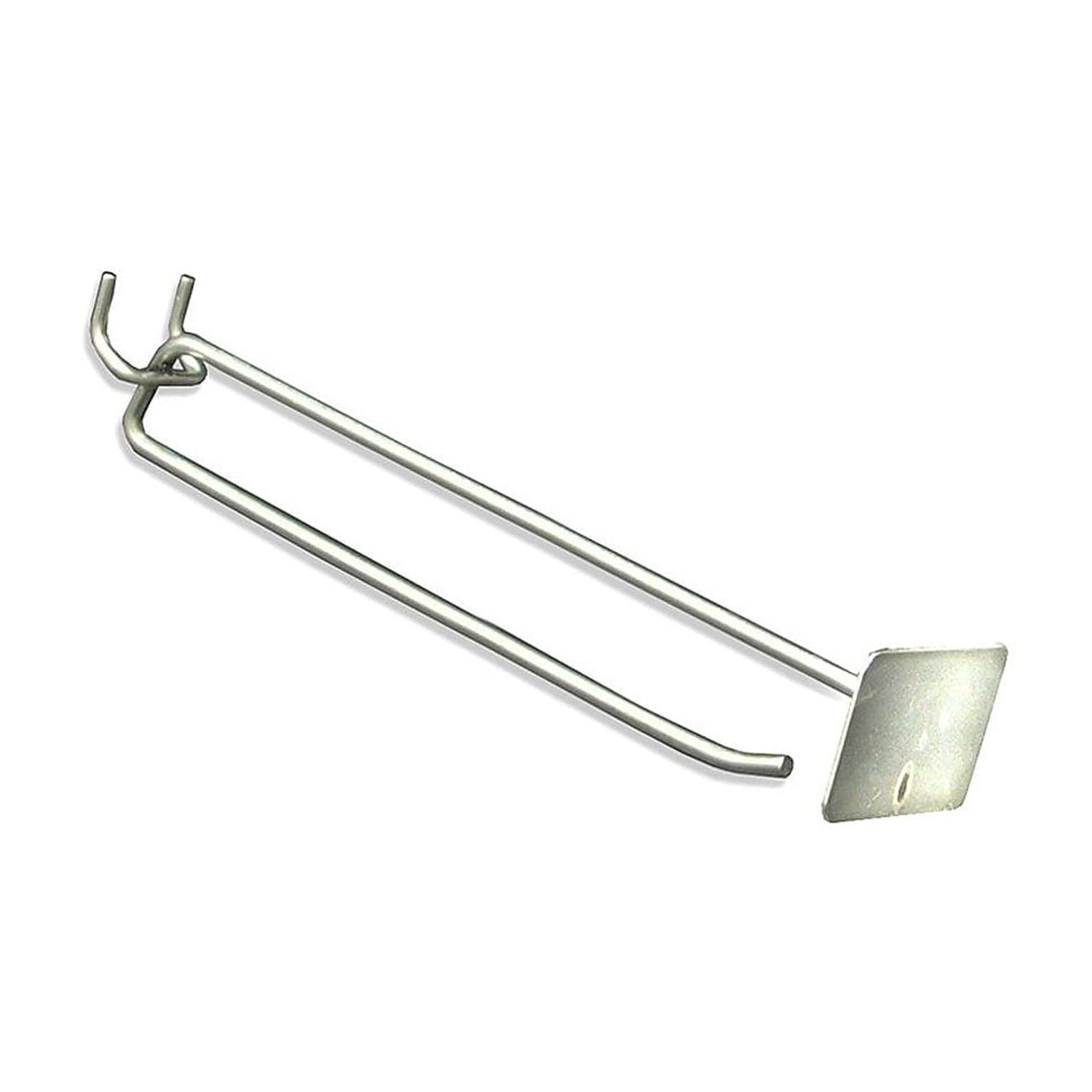 8" Galvanized Metal Wire Pegboard Hooks with Label Holder, 50-Pack