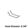 thumbnail image 1 of 3" Metal Wire Loop Hook: 0.148" Diameter, 50-Pack, 1 of 2