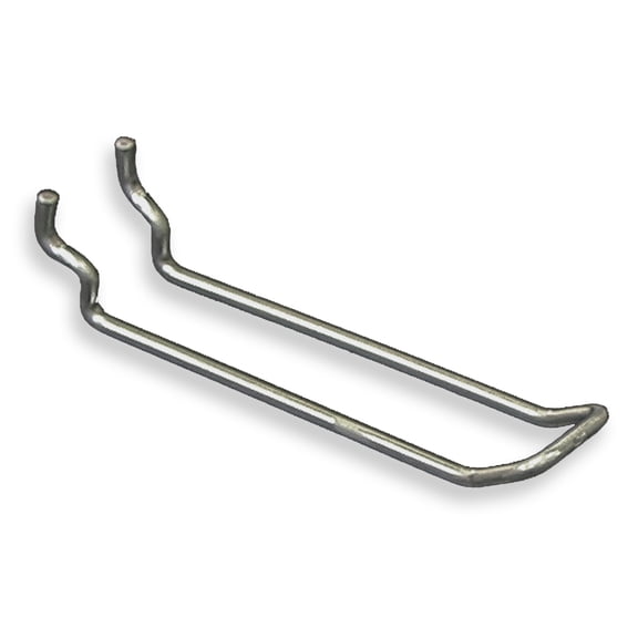 Azar Displays Galvanized Metal Safety Loop Hooks, 4" x 1", Pack Of 50 Hooks