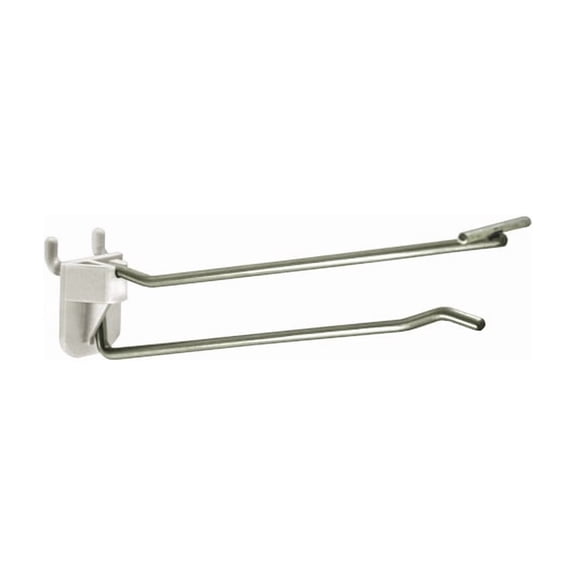 6" Metal Wire Flip Scan Plastic Quick Back Hook: 0.187" Diameter, 50-Pack
