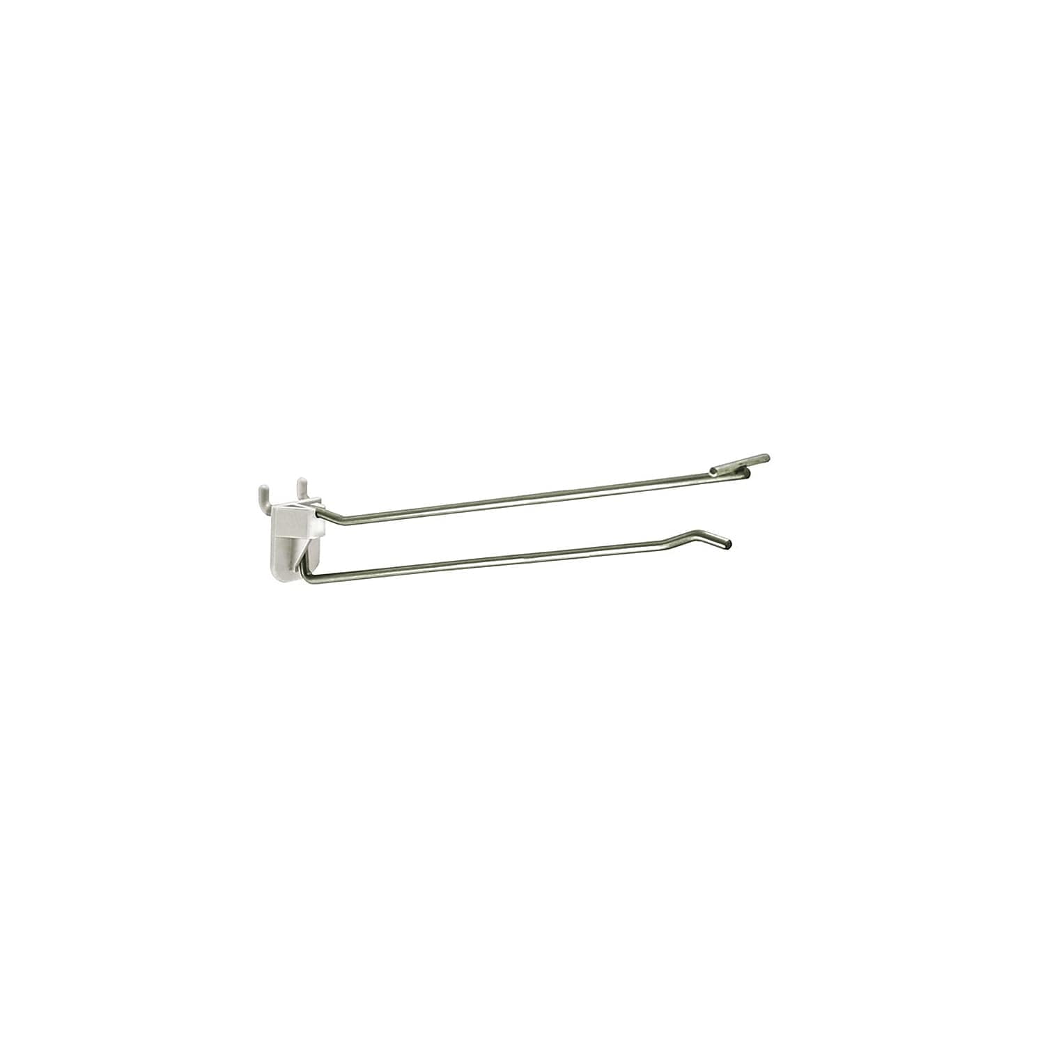 8" Galvanized Metal Wire Hook with Plastic Backplate