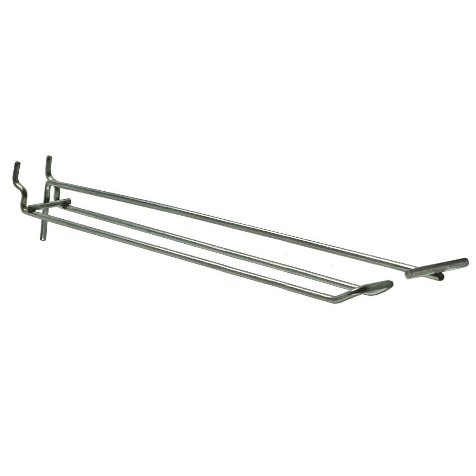 Galvanized Metal Wire Loop Hooks for Pegboard and Slatwall, 12-inch, 50-Pack