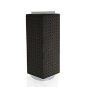Azar Displays 703385-BLK Black Four-Sided Revolving 8"W x 20"H Pegboard Counter Display