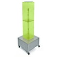 thumbnail image 1 of Four-Sided Pegboard Floor Display on Wheeled Metal Base. Spinner Rack Tower. Panel Size: 8"W x 40"H, 1 of 4