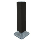 Azar Displays 703387-BLK Black Four-Sided Pegboard Floor Display on Revolving Base. Spinner Rack Tower. Panel Size: 8"W x 40"H