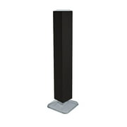 Azar Displays 703389-BLK Black Four-Sided Pegboard Floor Display on Revolving Base. Spinner Rack Tower. Panel Size: 8"W x 60"H