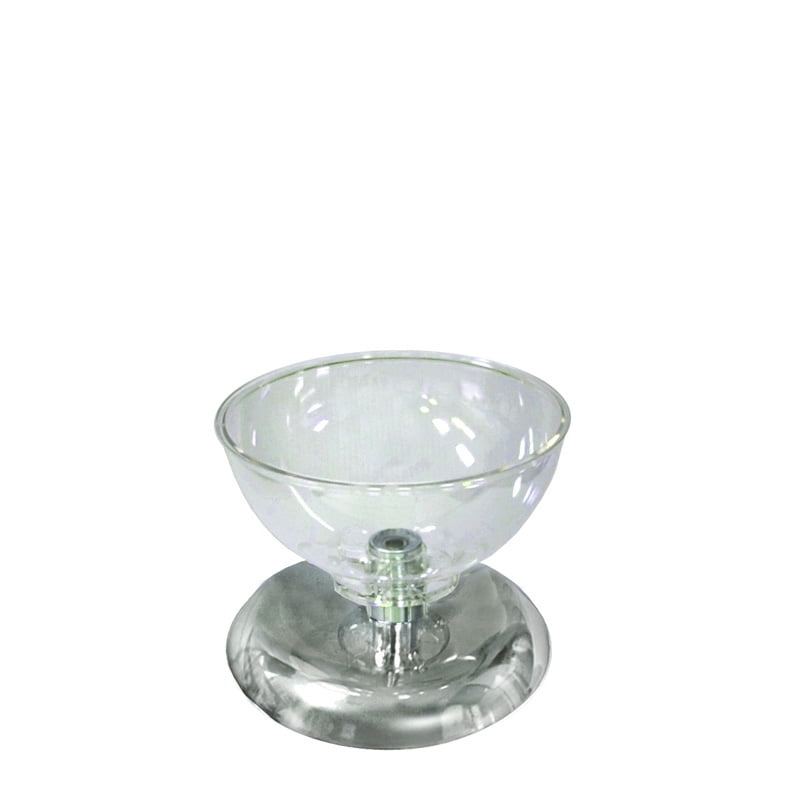 Clear Acrylic Round Counter Display Bowl with Chrome Base