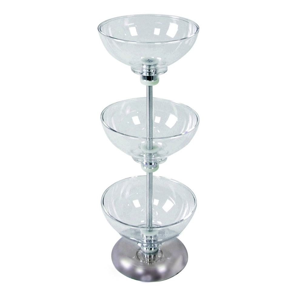 Clear Extra Large Three-Tier Round Plastic Storage Bin