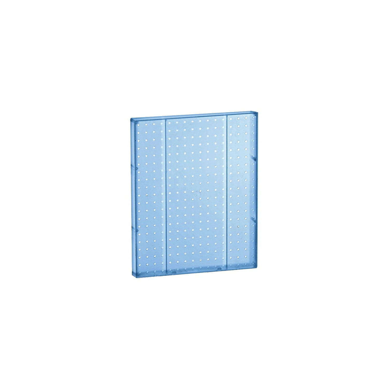 Blue Translucent Plastic Pegboard Wall Panel, 16" x 20", 2-Pack