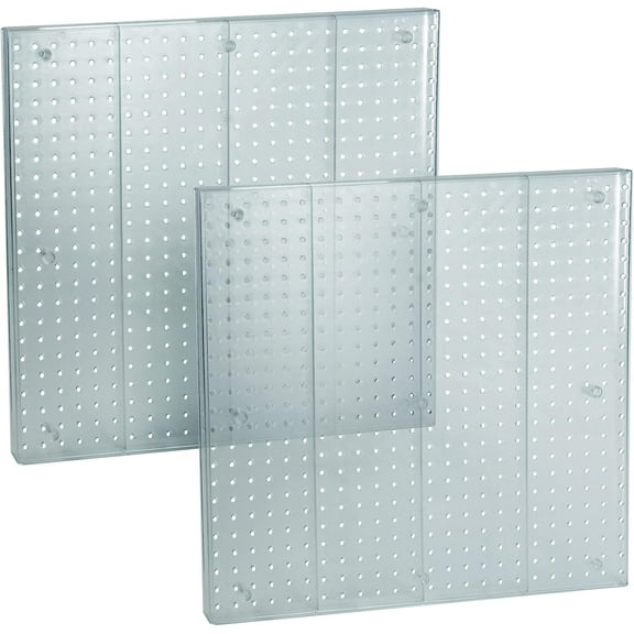 Azar Displays 772424-CLR 24"W x 24"H one-sided Pegboard Panel, 2-Pack- CLEAR
