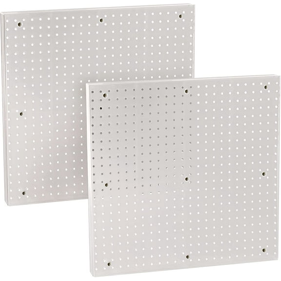 Azar Displays 772424-WHT 24"W x 24"H one-sided Pegboard Panel, 2-Pack-WHITE