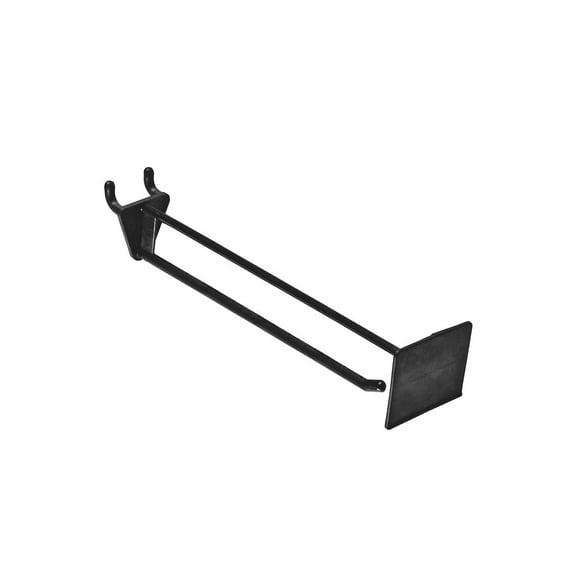 Azar Displays 800018-BLK Black 8" Glass-Filled Nylon Scan Hook: 0.225" Diameter, 50-Pack