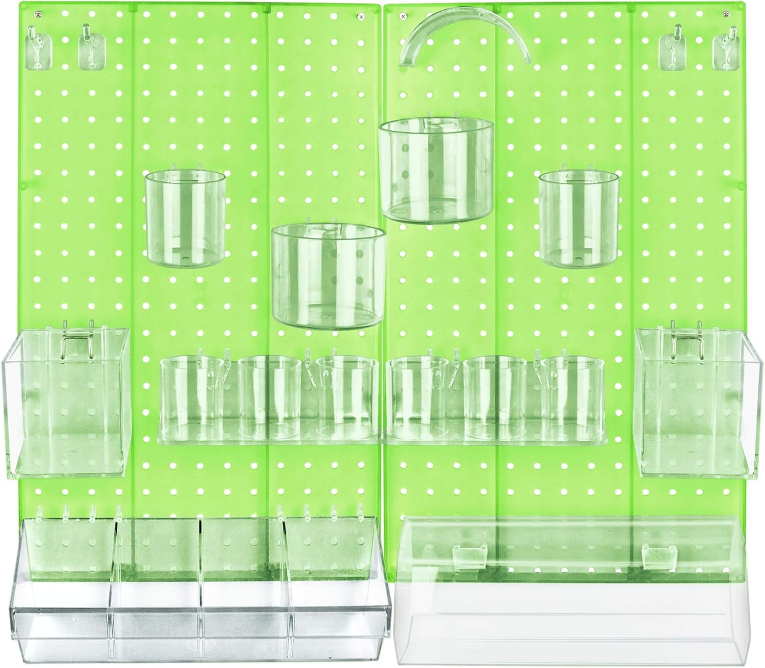 Azar Displays 70-Piece Pegboard Organizer Kit  2- 13.5\ X 22 900945 Clr
