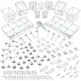 thumbnail image 1 of 120-Piece Large Pegboard Organizer Accessory Kit, Hooks Assortment for Tools and Storage System. Hardware Hooks and Bins. Organize Tools, Craft, Kitchen, Garage, 1 of 4