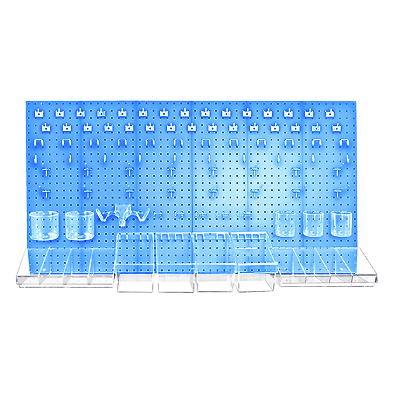 Azar Displays 900988-BLU 125-Piece Pegboard Organizer Kit (2 - 24"x24")