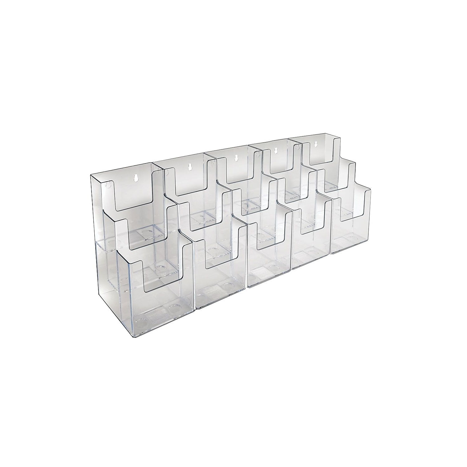 Clear Acrylic Three-Tier Landscape Trifold Brochure Holder