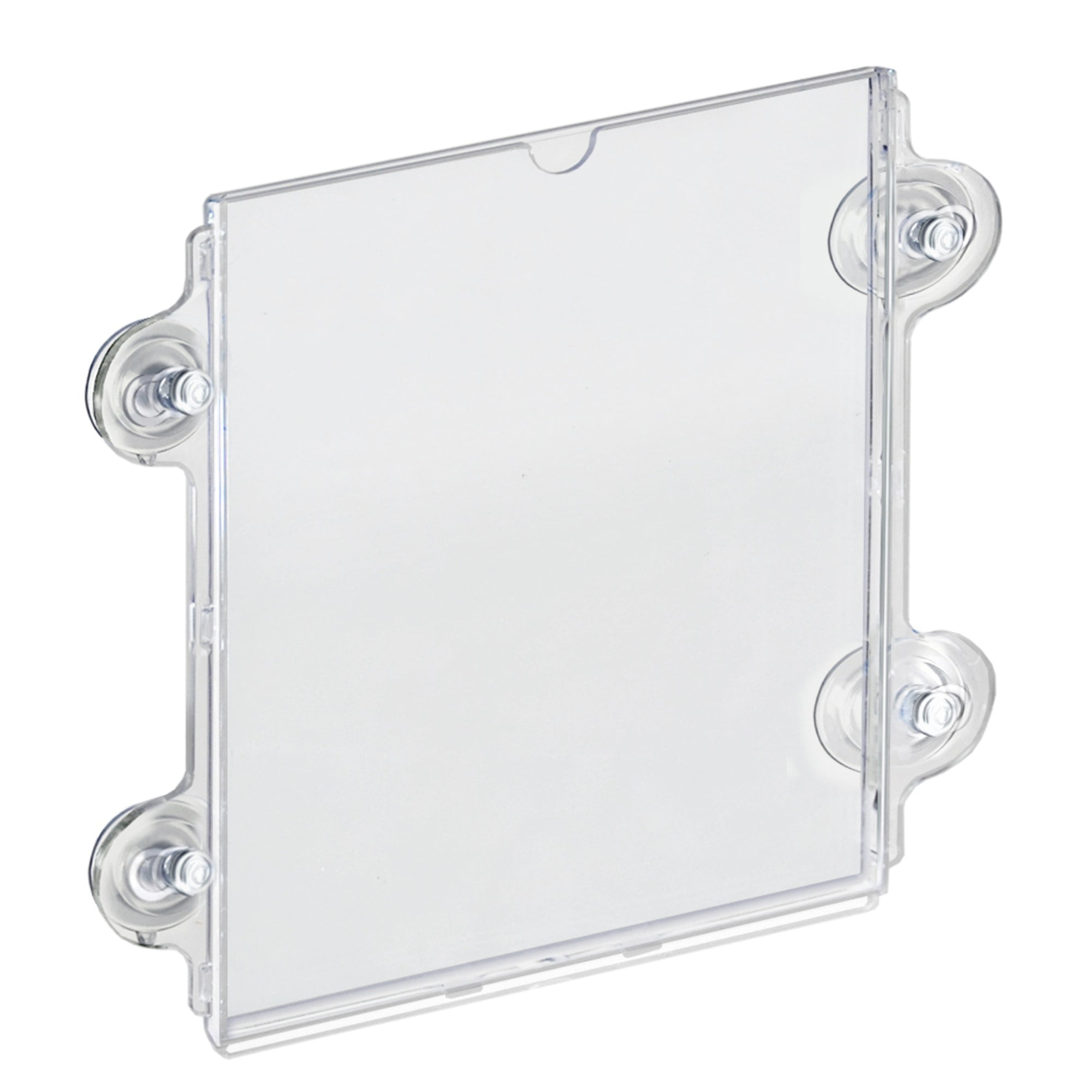 Clear Acrylic Window/Door Sign Holder Frame with Suction Cups, 8.5''W x 11''H