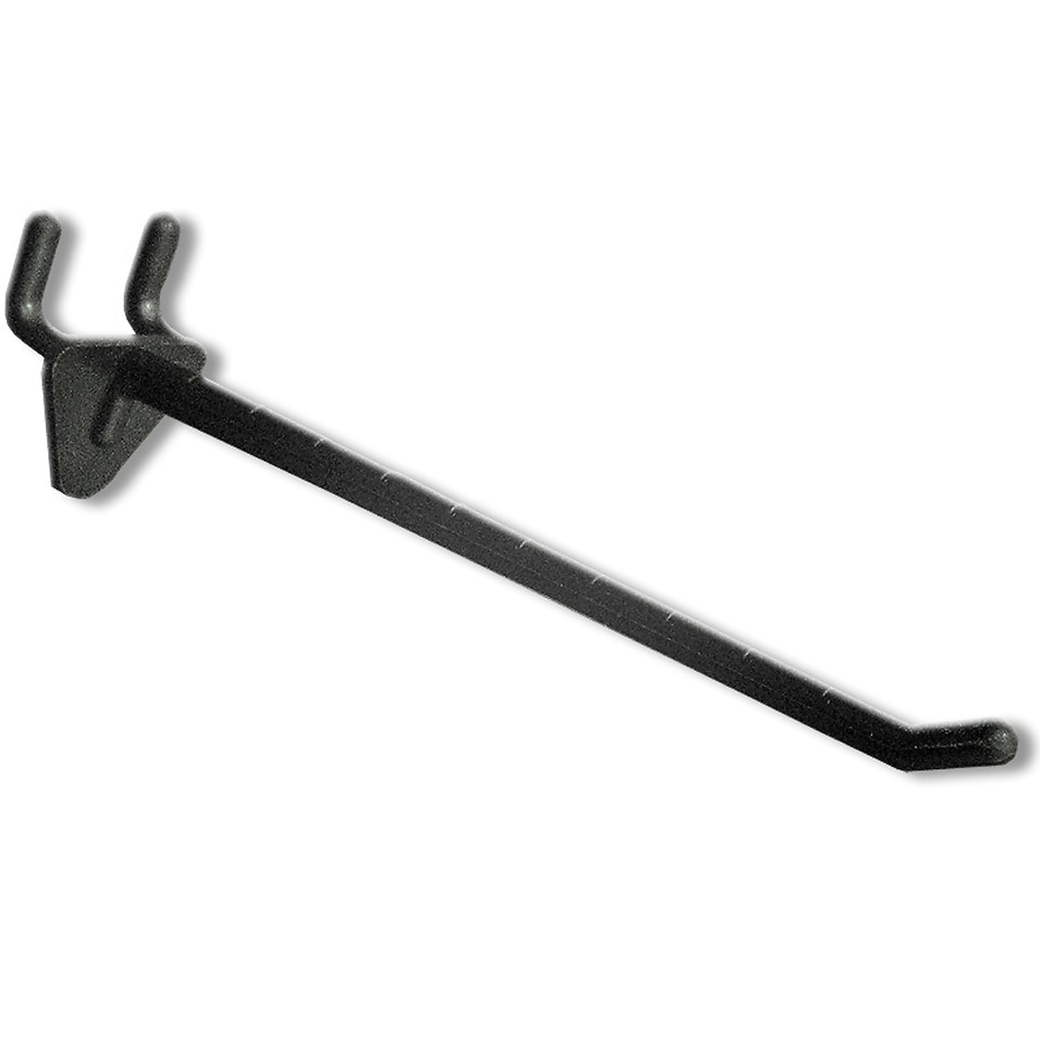 Azar Displays Black Plastic Hook 6 inch 50/Pack 800076-BLK