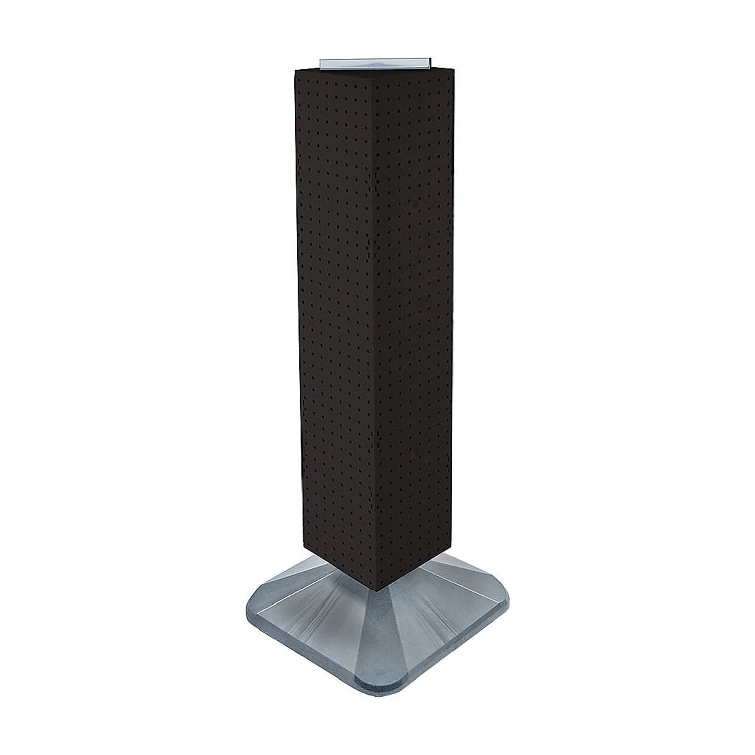 Black PVC Four-Sided Pegboard Display with Revolving Base