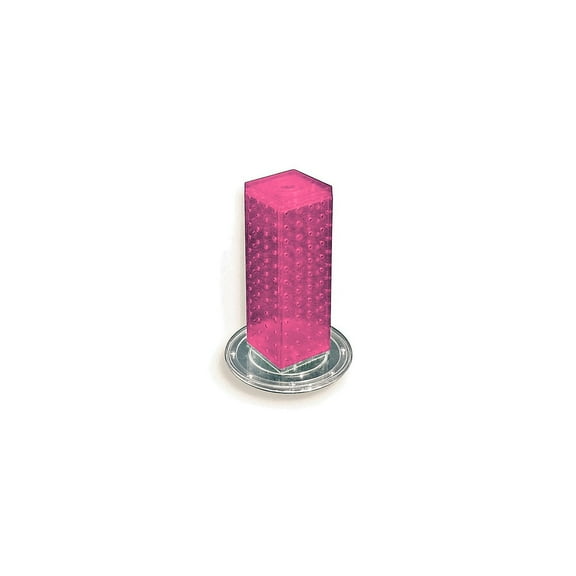 Azar Displays Four Sided Tower Pegboard, PVC Pink, 4 x 12 in