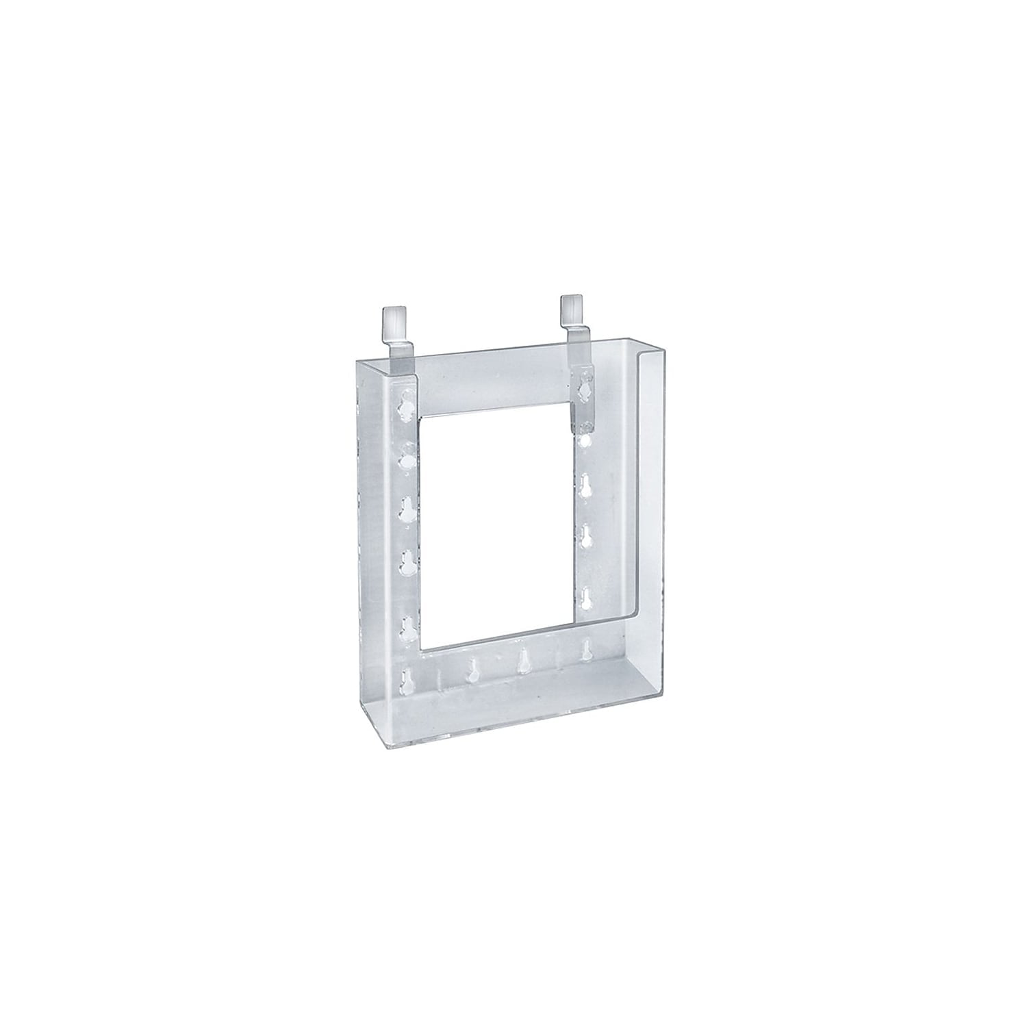 Clear Plastic Top Loading Vertical Brochure Holder, 8.5" Height