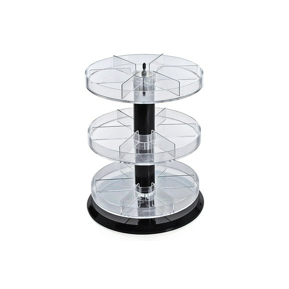 Azar Displays Three Tier Acrylic Counter Display with Dividers 226030