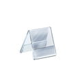 thumbnail image 1 of Two Sided Tent Style Clear Acrylic Sign Holder and Nameplate, Size: 4.25" W x 5.5" H on each side, 10-Pack, 1 of 2