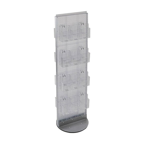 48 Pocket, Two-Sided Revolving 16"W x 60"H Pegboard Brochure Floor Display Kit