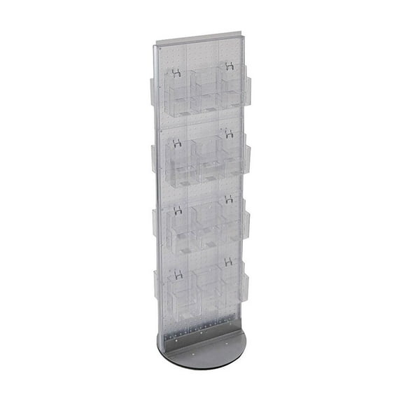 48 Pocket, Two-Sided Revolving 16"W x 60"H Pegboard Brochure Floor Display Kit