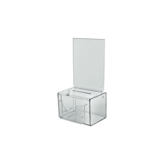 Azar Locking Plastic Suggestion Box Clear (206388)