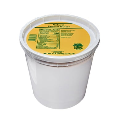 Azar Natural Peanut Butter, 5 Pound Bucket - 2 Per Case