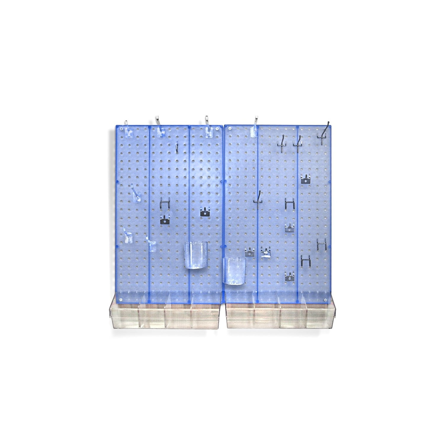 Blue High Impact Styrene Pegboard Wall Organizer Kit