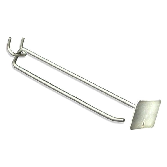 Azar Scan Hooks 8 Inch - 50 Pack Metal Pegboard Hooks 0.187 Diameter - Retail Display Hooks for Stores, Shops, and Garages - Galvanized Finish