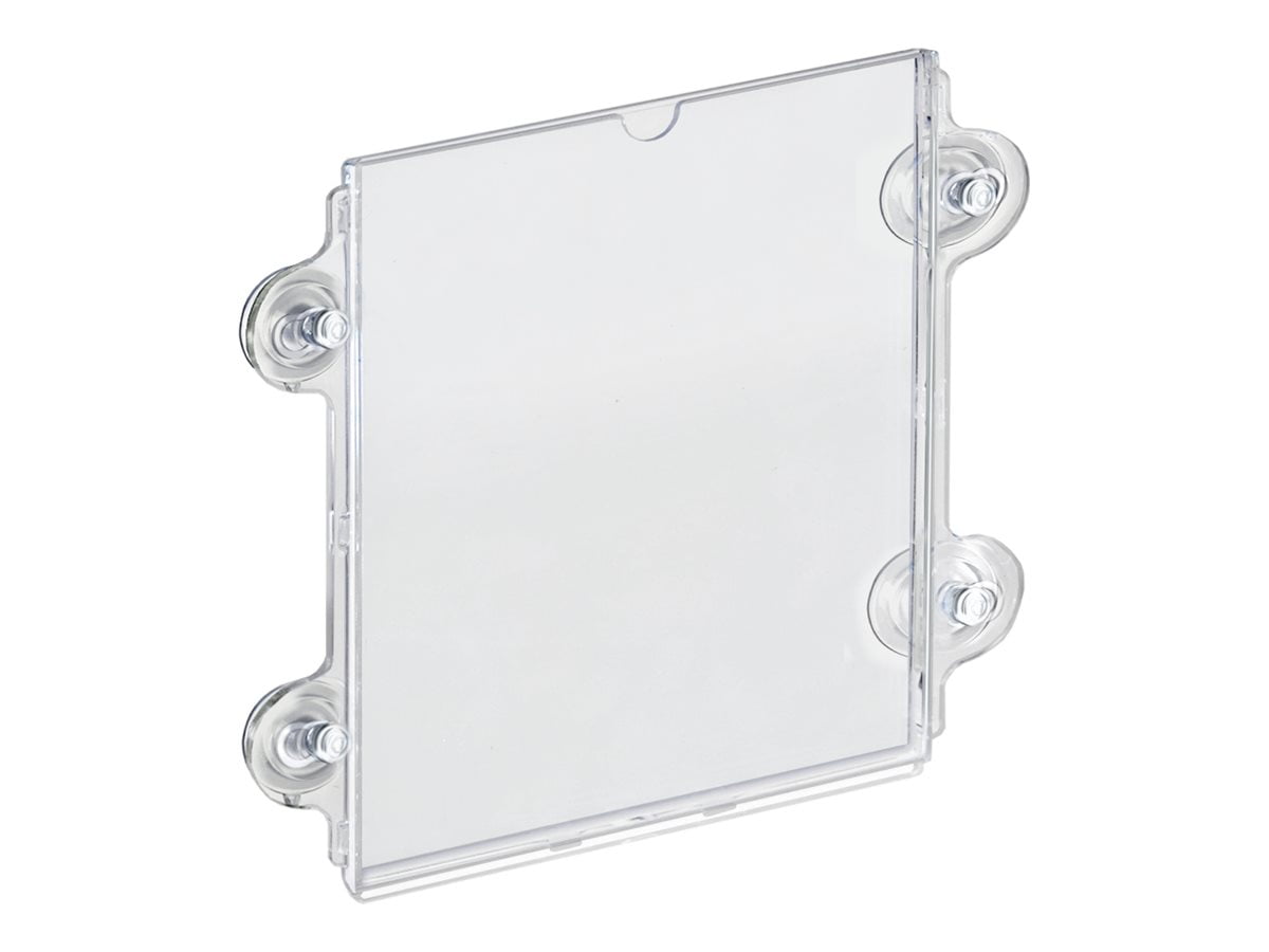 Clear Acrylic Window/Door Sign Holder Frame with Suction Cups, 8.5''W x 11''H
